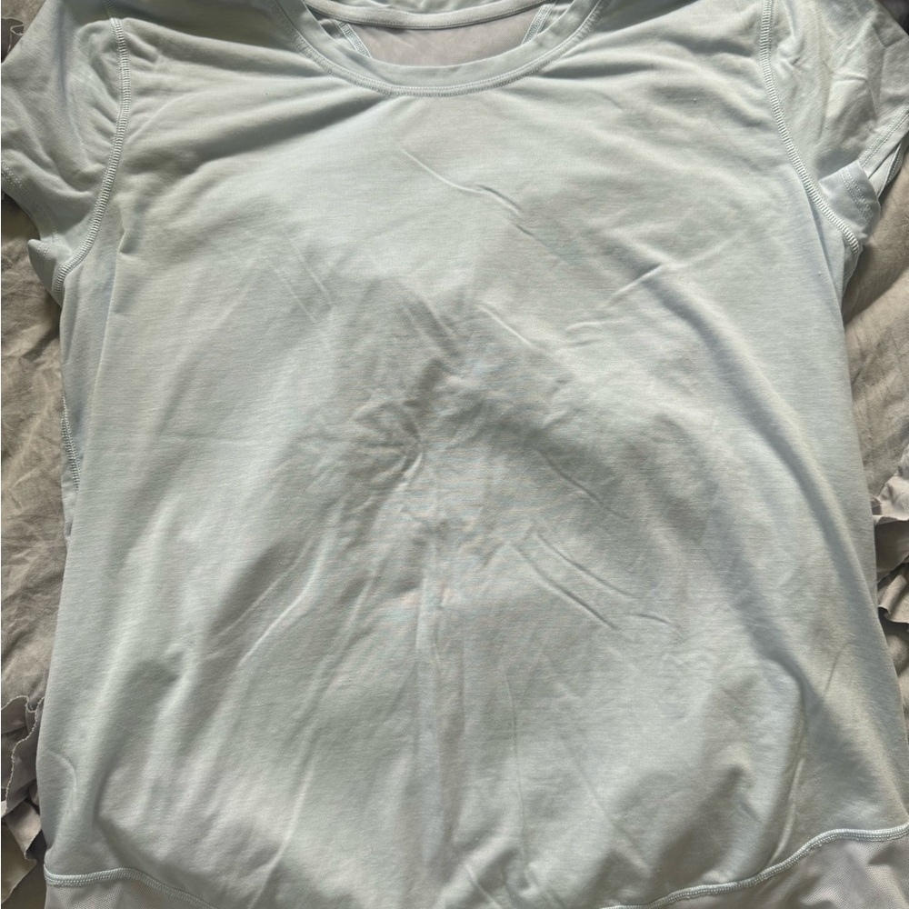 Athleta Girl On the Move Mesh Tee in Soft Blue